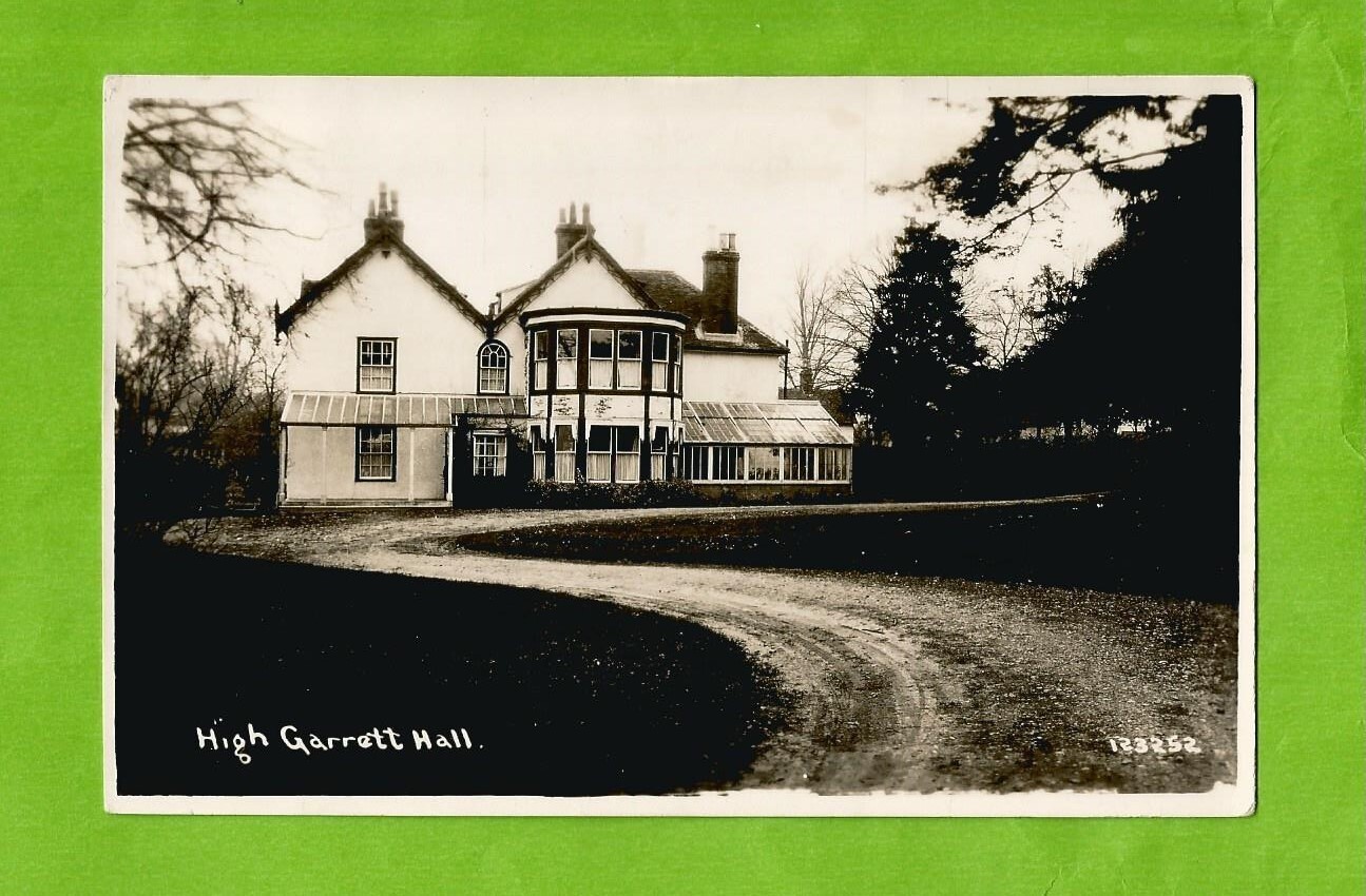 HIGH GARRETT HALL OLD ANTIQUE REAL PHOTO POSTCARD Nr. BRAINTREE