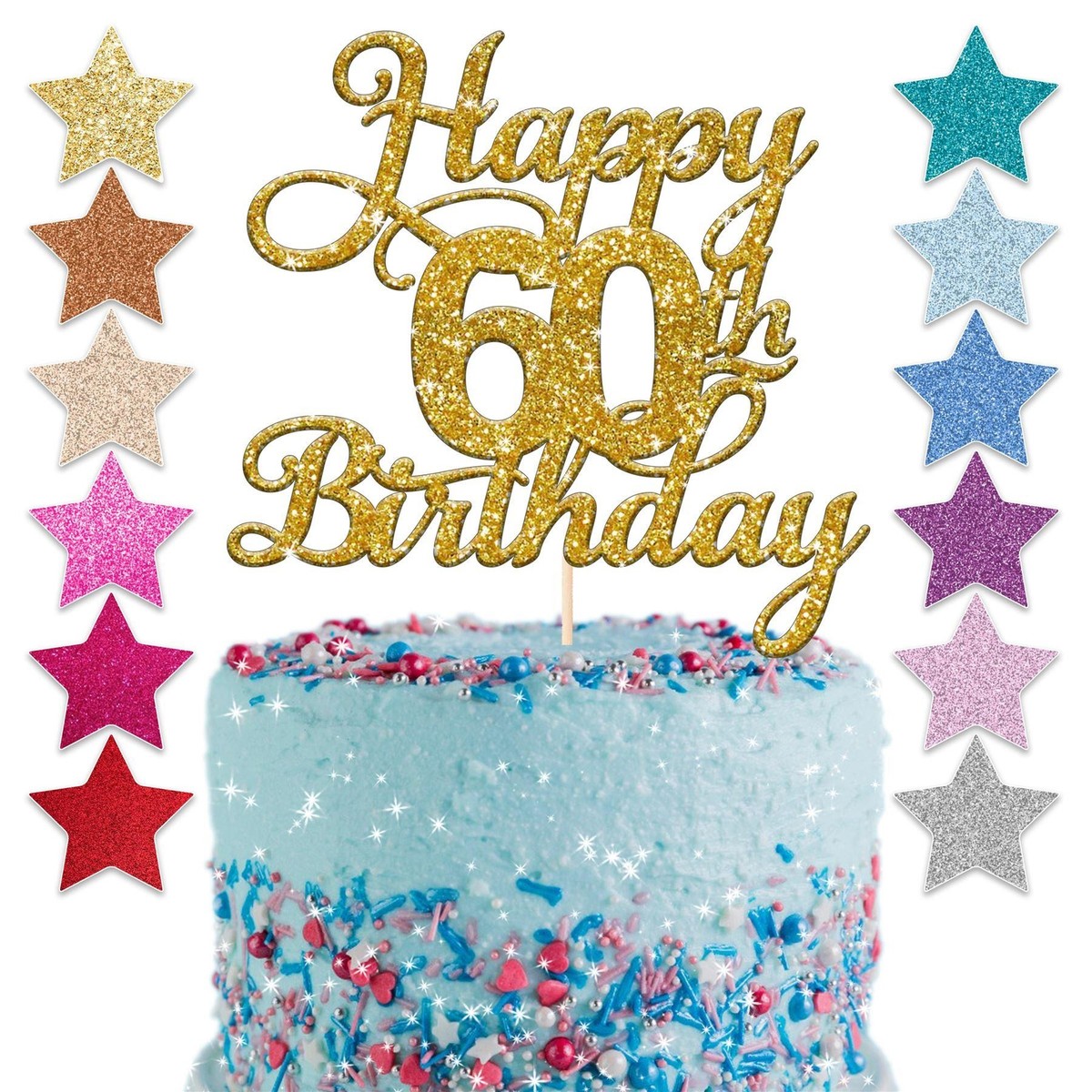 Birthday Party Celebration Cake Colorful Flags Stock Photo 2231216335