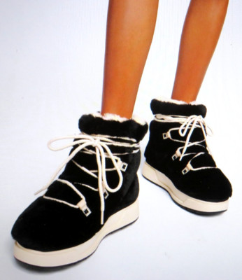 NEW Amiri Malibu Hi Faux Shearling Lace-up Ankle Boots Women size 38 US 7.5-8