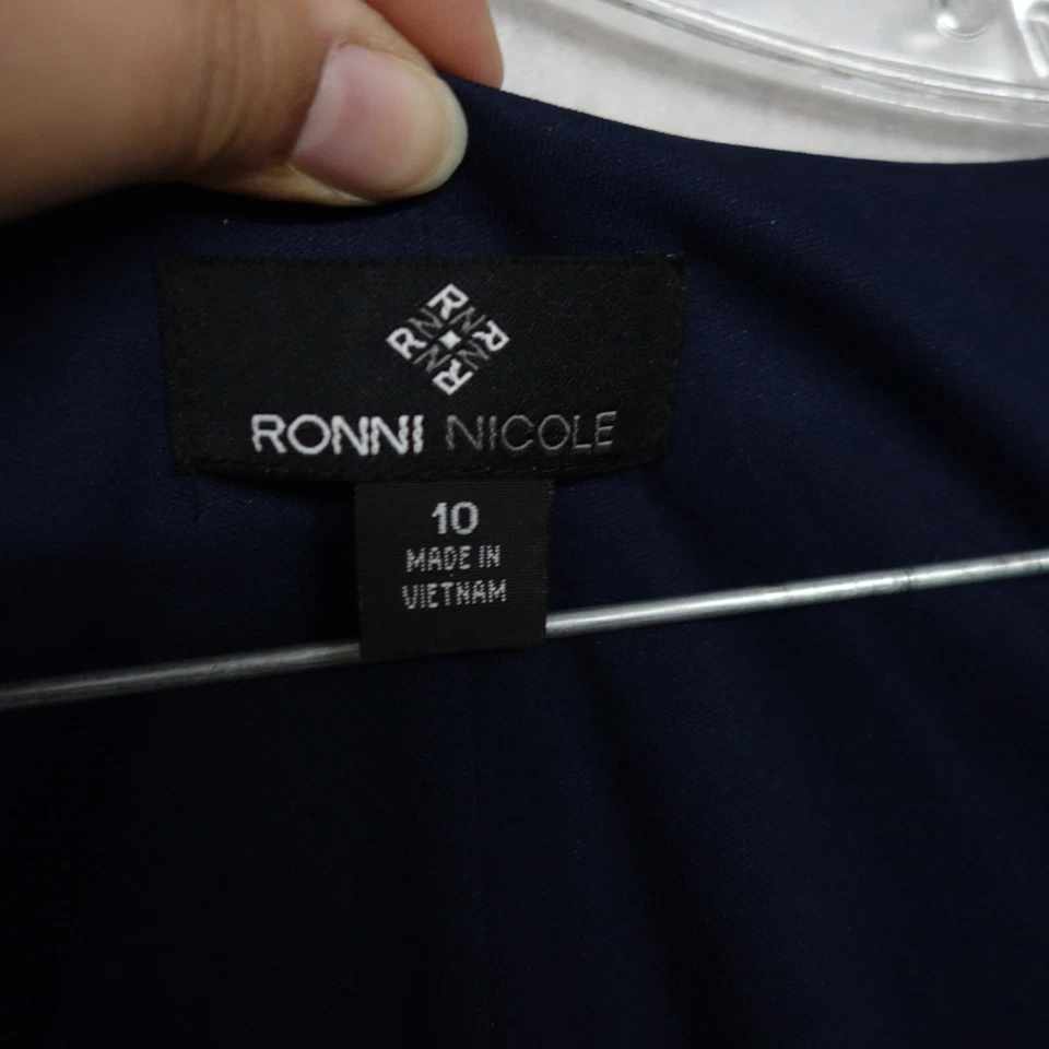 Vestido Vaina Ronni Nicole Mujer Talla 10 Multicolor Abstracto Sin Mangas Poliéster Foto 4 de 4