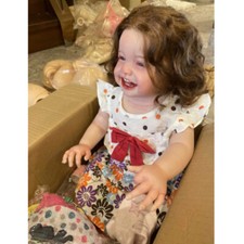 28" Painted Reborn Kit Unassembled Baby Doll Rooted Hair Toddler Girl Unfinished