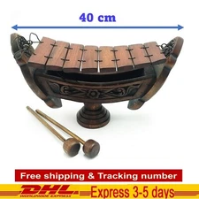 40 cm Xylophone Teak Wooden Thai Traditional Musical Instrument Hand Carved Wood