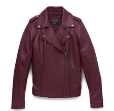 Genuine Harley-davidson Women's Lisbon Debossed Leather Jacket 97021-22vw