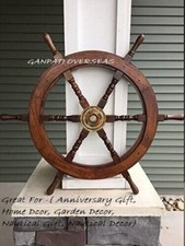 Collectible Maritime Nautical Boat Wooden Ship Wheel 18"inch Steering Wall Decor