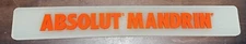 ABSOLUTE Mandrin Vodka BAR MAT Rubber rail Spill Mat 23.5” x 3.25”