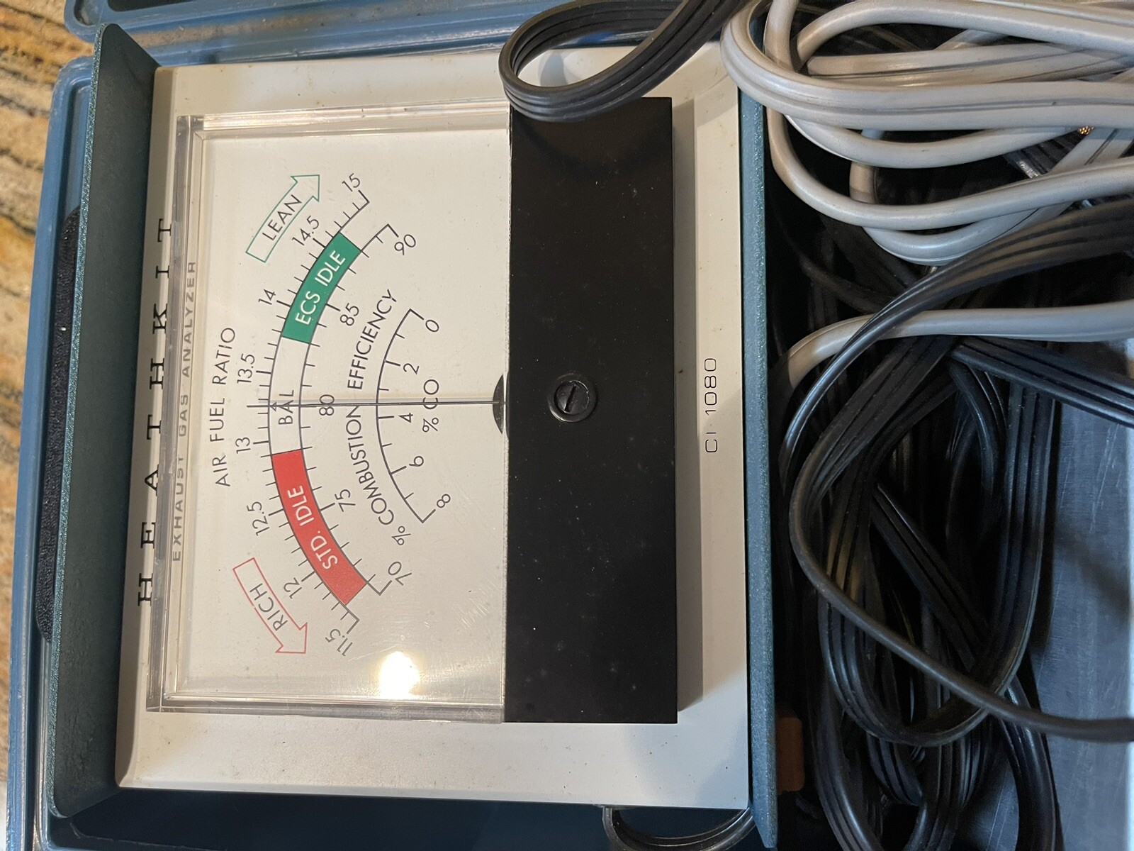 Vintage 70's Heathkit CI1080 Exhaust Gas Analyzer w/ Case USA Made