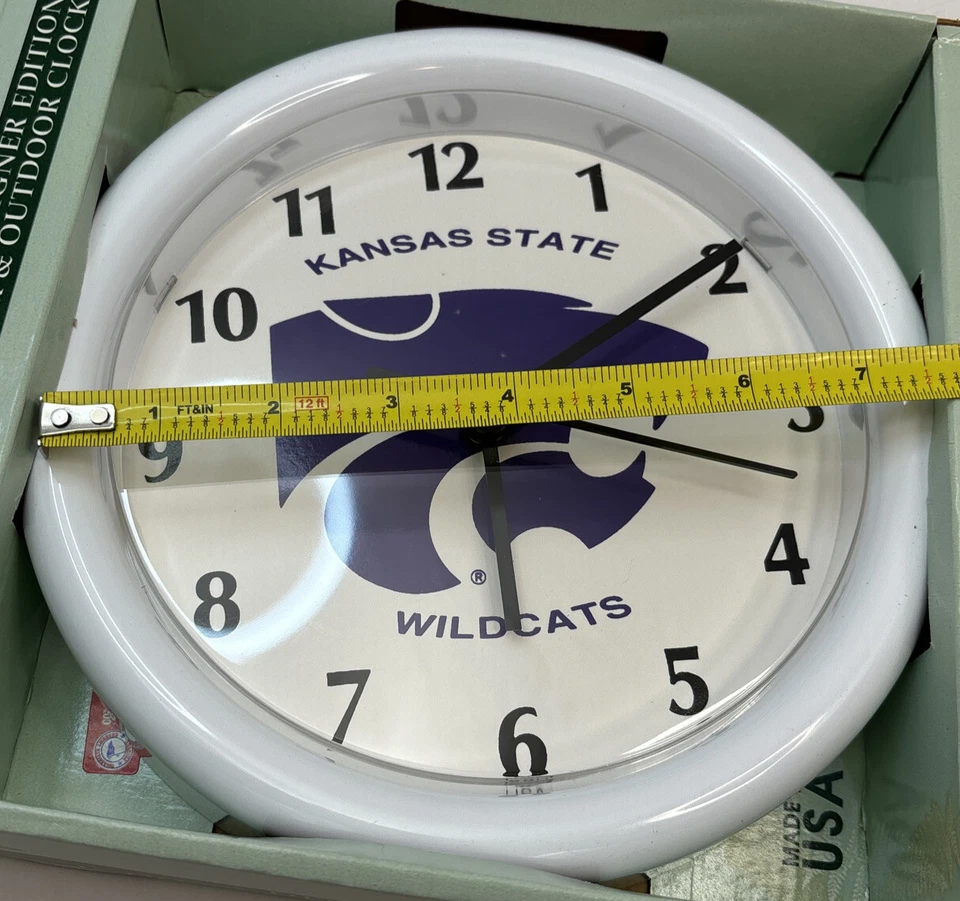 Reloj de pared tradicional acurita Kansas State Wildcats Foto 3 de 4