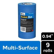 9-Pack 3M ScotchBlue 2090 Painter's Tape 0.94" x 60 yd Blue Multi-Surface