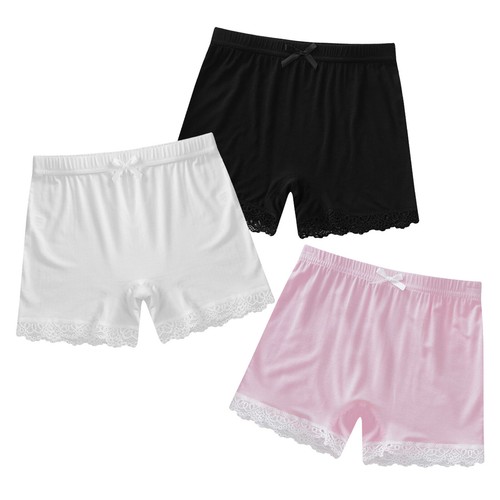 Kids Girls 3Pcs/Set Bow Underwear Exercise Shorts Beach Underpants Skating Gym - Picture 30 of 125
