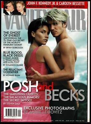 VANITY FAIR UK 9/1999 VICTORIA & DAVID BECKHAM CAROLYN BESSETTE BY BRUCE WEBER J
