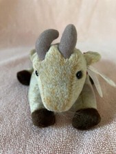 Rare: TY Beanie Baby Goatee the Goat New With Tags, Tag Errors 1998 1999