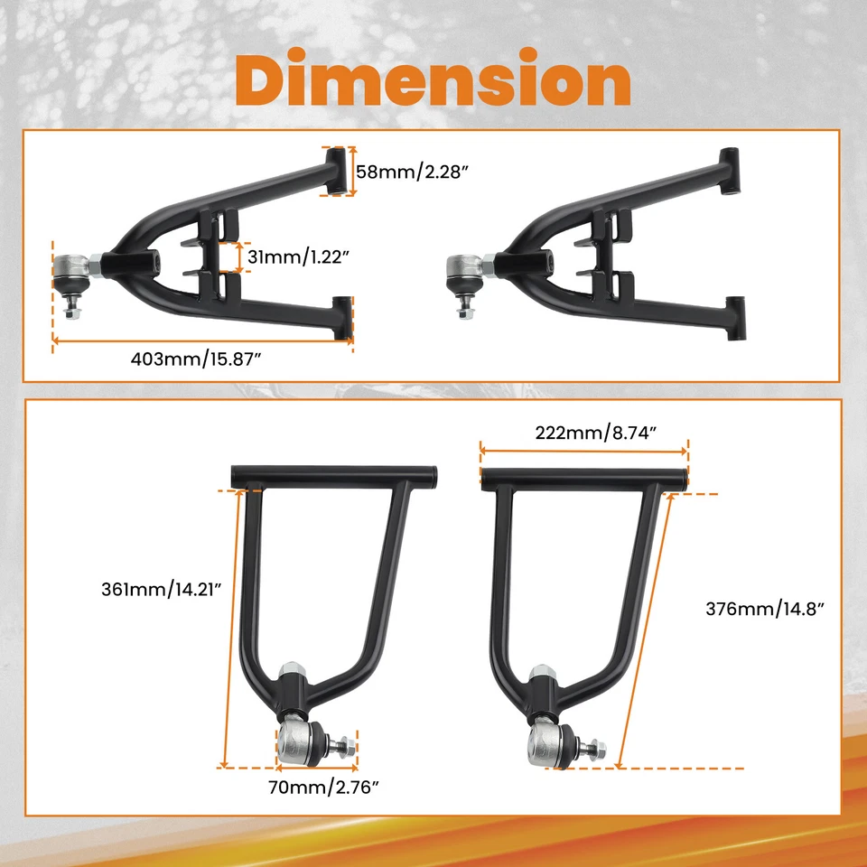 Передние нижние и верхние A-образные рычаги для рычагов управления 2004-2013 Yamaha YFZ450 YFZ450V - Изображение 4 из 4