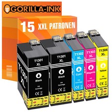 15 Patronen XXL für Epson T1301-1304 Stylus Office BX 525 WD BX 535WD BX 625FWD