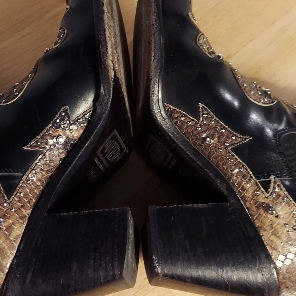 Botas Western Buttero de Couro Preto 35,5 - Imagem 4 de 4