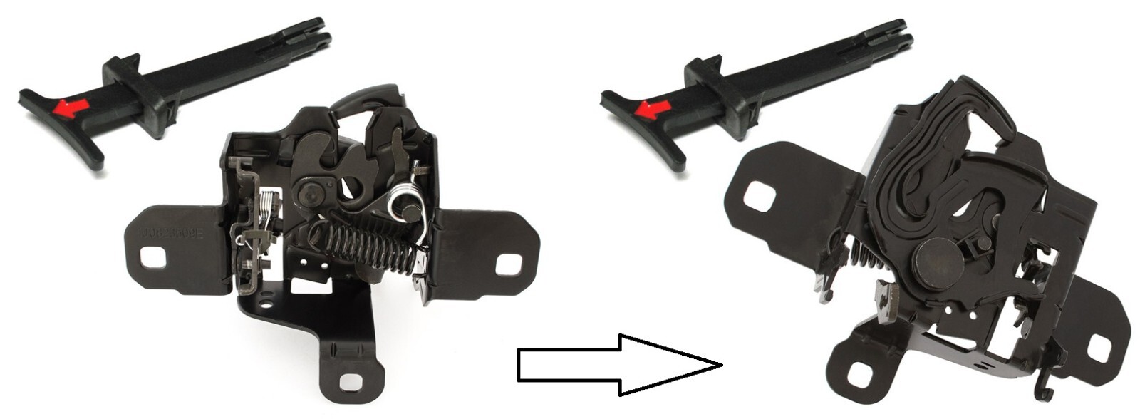 Serrure loquet de fermeture capot VW Golf 4 mécanisme de verrouillage avec tirette avant