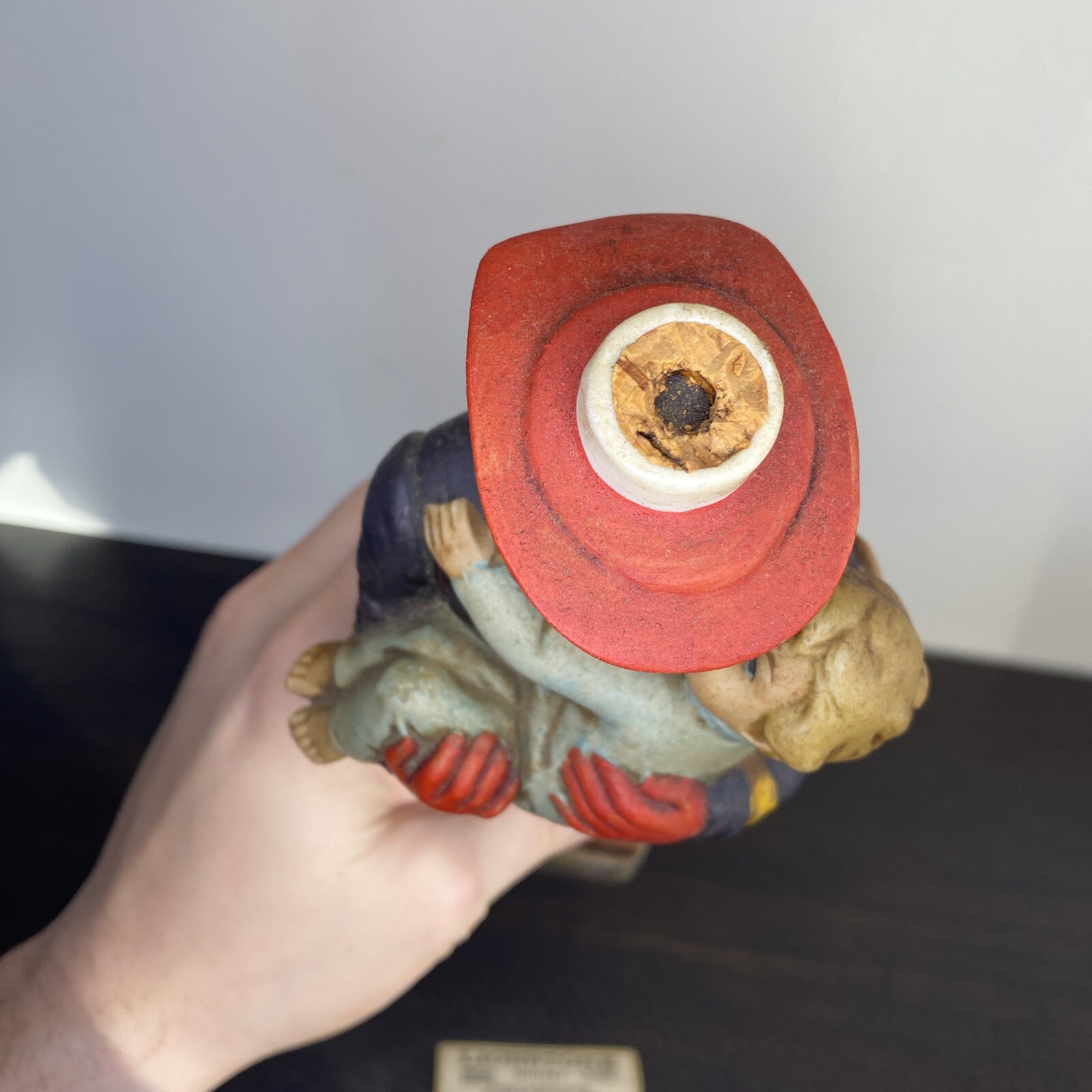 Vintage 1970's Lionstone Liqueur Whiskey Fireman Saving Child Decanter Rare