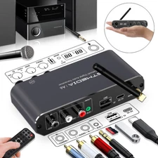 Wireless Bluetooth 5.1 Transmitter Receiver Coaxial AUX Audio Adapter L/R Stereo