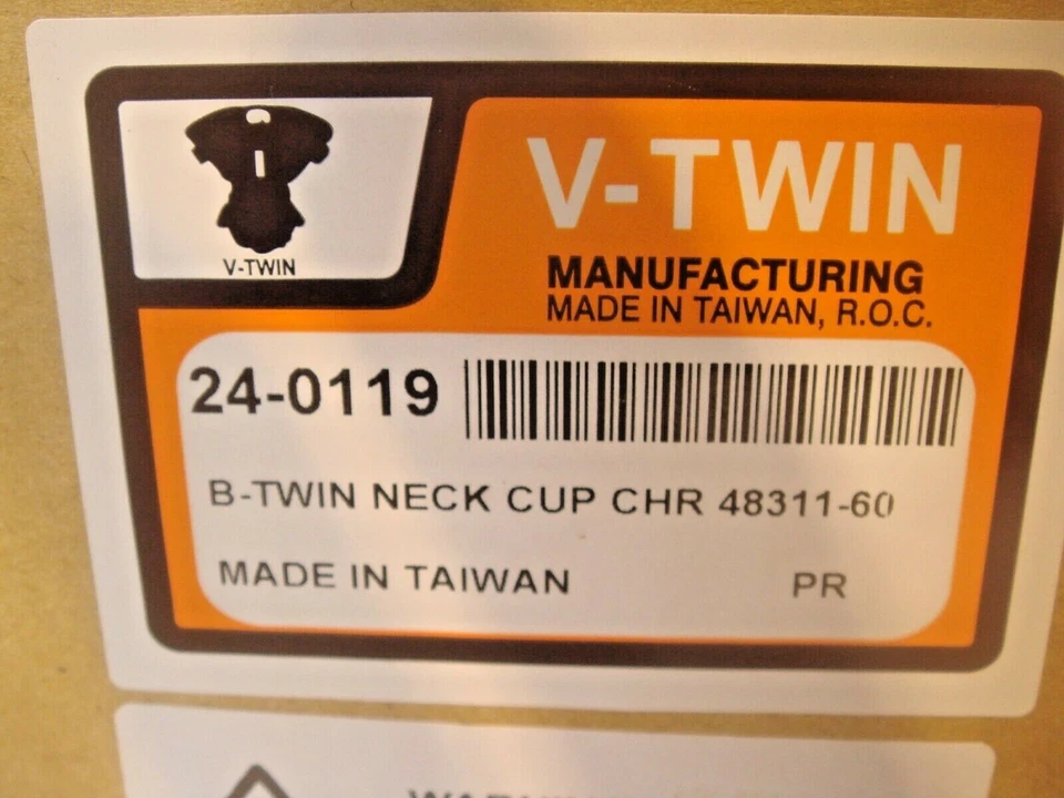 Juego de tazas de cuello de horquilla Harley 1949-87 cromadas con carreras FLH FXST FX V-Twin 24-0119 P3 Foto 4 de 4