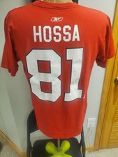 CHICAGO BLACKHAWKS MARIAN HOSSA JERSEY T-SHIRT MEDIUM REEBOK