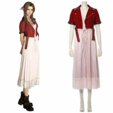 Final Fantasy VII Remakes Aerith Gainsborough Cosplay Costume Halloween Dress 