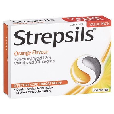 Strepsils lozenges Orange 36 (9300631379737)