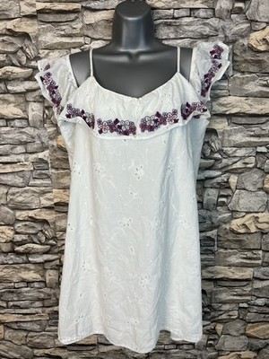green emerald velvet dress Floral Eyelet Embroidered Sleeveless Shift Dress White / L main image 0