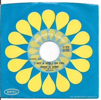 SCREAMIN' JAY HAWKINS I Put A Spell On You Halloween R&B reissue 45 HEAR