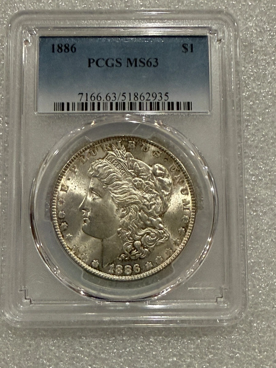 MS 63 Graded 1886 Year Morgan US Dollars (1878-1921) for sale | eBay