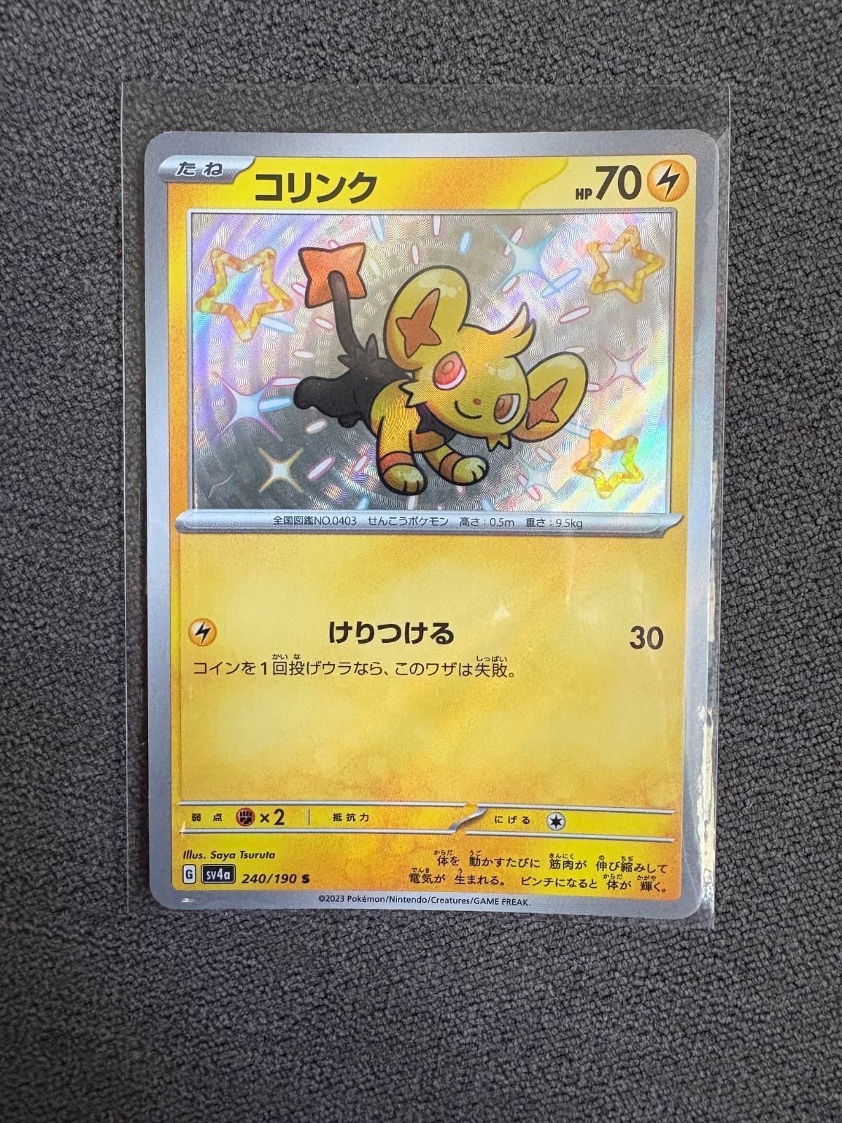 Shiny Shinx S 240/190 SV4a Shiny Treasure ex Pokemon Card Japanese NM-Mint TCG