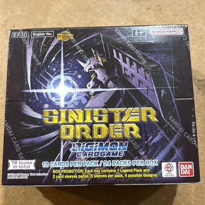 Digimon TCG Sinister Order EX-10 Booster Box English Factory Sealed Free Shippin