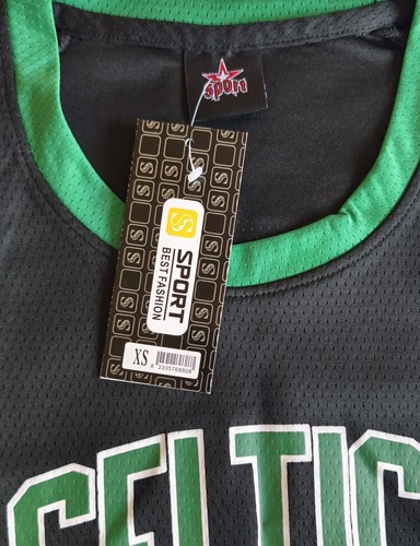 Sport Performance Boston Celtics Top & Shorts Black 0 Tatum Youth XS Age 6-7 - Picture 6 of 12