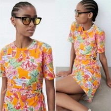 Medium zara tropical jungle dress
