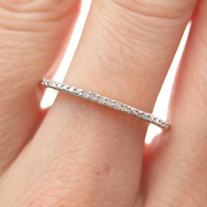 Authentic DBJ DEE BERKLE 925 Sterling Gold Plated Real Diamond Stackable Ring Size 10.25