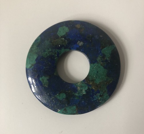 AZURIT MALACHIT – Anhänger Donut  – 5 cm Durchmesser