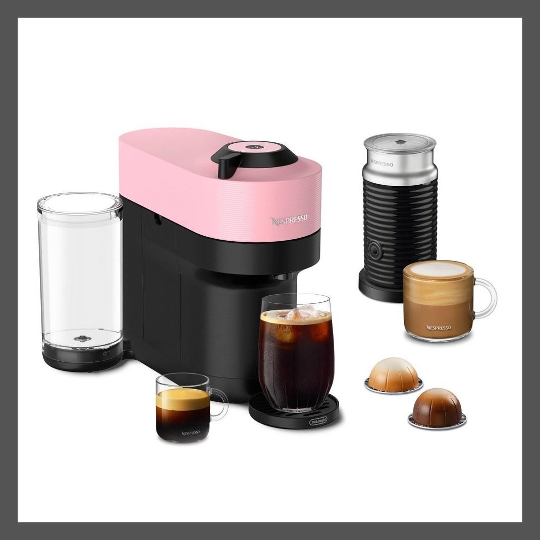 Machine Pink Vertuo Pop Coffee Delonghi Milk