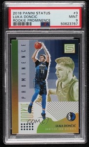 2018-19 Panini Status Rookie Prominence Luka Doncic #3 PSA 9 MINT RC
