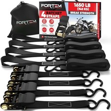 FORTEM Ratchet Straps 1650lb Break Strength 4...