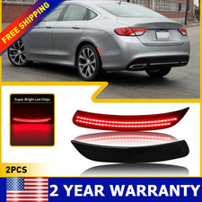 2PCS Smoked Lens LED Side Marker Lights for Chrysler 200 2015-2017 Red RH+LH 12V