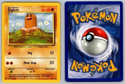 Pokemon : Base Set Unlimited Diglett 47/102 Common LP