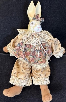 House Of Lloyd Wendy Wabbit Collectible Bunny Shelf Sitter Doll Rabbit 19  Tall