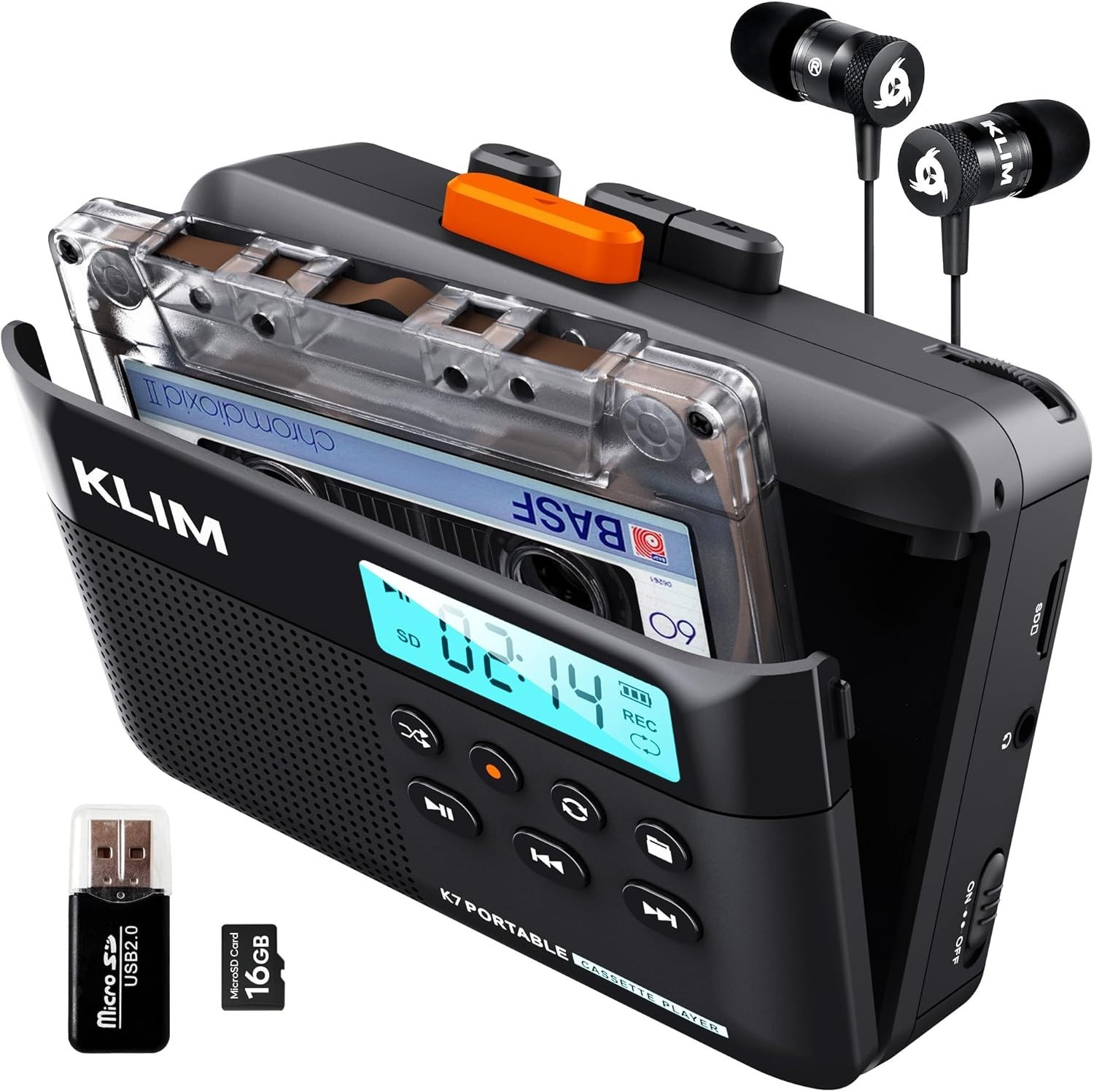 KLIM K7 Portable Cassette Tape Player + Digital MP3 Converte