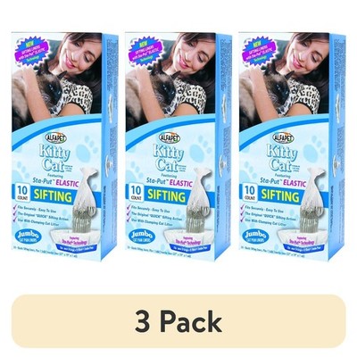 Elastic Sifting Cat Litter Pan Liners 3-Pack Disposable Waste Containment