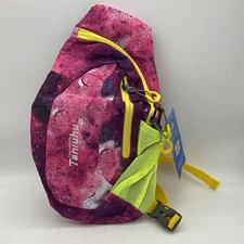 Tanluhu Neon Green Purple Quiver Back Hiking Crossbody Pack Unisex Travel Bag