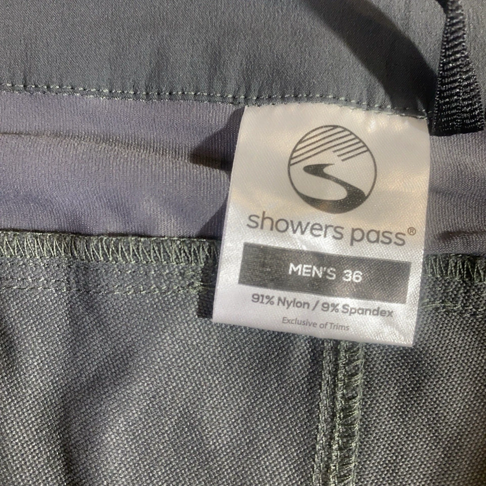 Showers Pass Men’s 36 Gray Cycling Shorts | Nylon Spandex MTB Commuter - Image 3 of 4