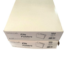 Lot of 2 Tops 1/3 Cut Tab Legal Size Manila File Folders Box of 100 Assorted USA