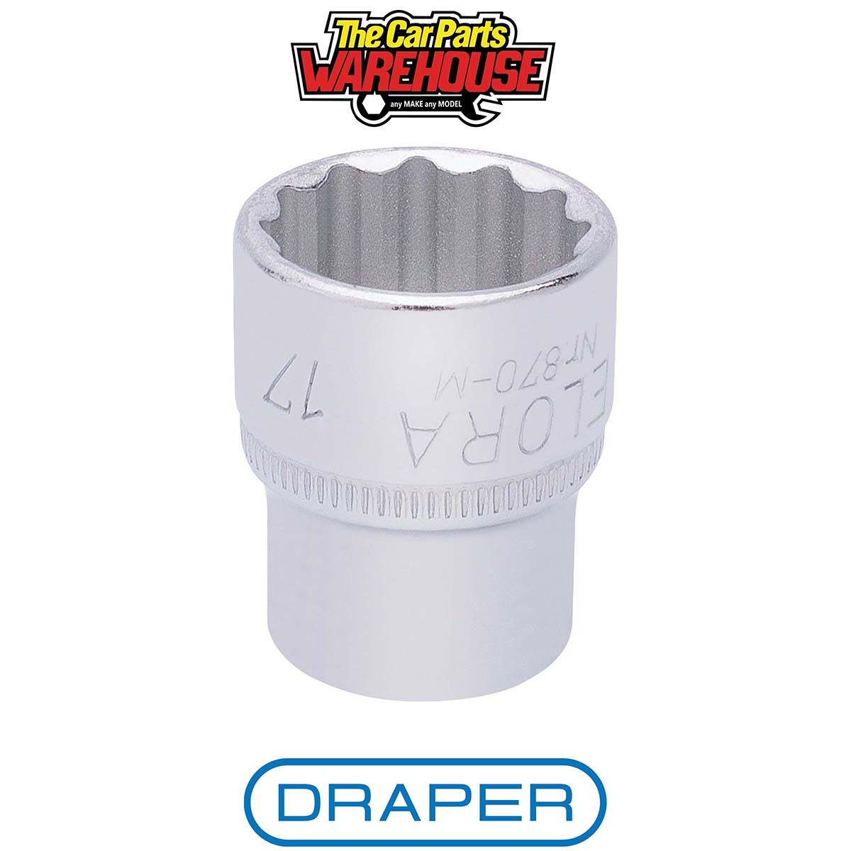 Draper 25937 Elora Bi-Hexagon Socket 3/8"" Sq Dr 17mm