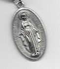 Aluminum Miraculous Medal Christian Pendant on a 20 Inch Chain (A) — photo 1