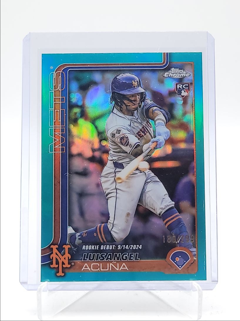LUISANGEL ACUNA 2025 TOPPS CHROME UPDATE ROOKIE DEBUT TEAL RC /299 Q3967