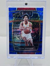 2021-22 Panini Select Basketball #17 Jalen Johnson Blue Shimmer Prizm Hawks