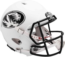 Riddell Missouri Tigers Revolution Speed Matte White Full-Size Authentic Helmet